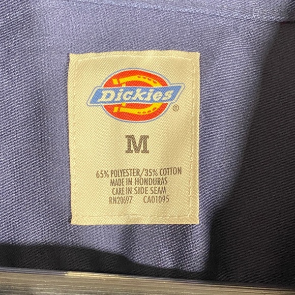 Dickies Medium Navy Blue Short Sleeve Work Shirt Button Up NWT - Picture 2 of 6